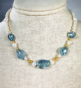 Aquamarines with Pearls