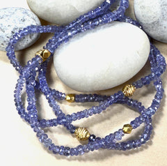 Faceted Tanzanite Gem Beads