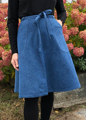 Denim Wrap Around skirt, Regular length
