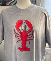 Red Lobster on Gray Tee