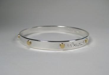 18k Gold Tag Bangle Bracelet-Elizabeth Prior