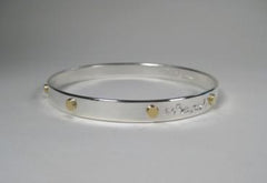 18k Gold Tag Bangle Bracelet-Elizabeth Prior