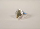 Sterling Silver and 18k Gold State of Maine Ring