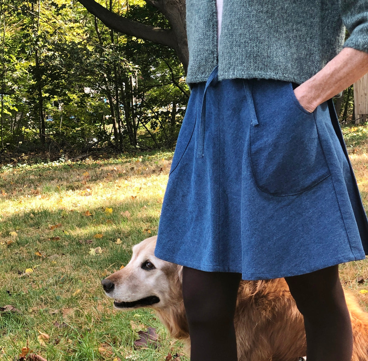 Denim Wrap Around Skirt, Mini length