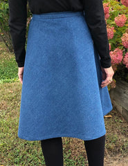 Denim Wrap Around skirt, Regular length
