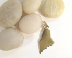 Small 18k Gold State of Maine Pendant