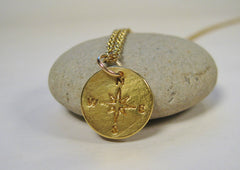 Gold Compass Pendant