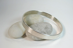 Flat Silver Bangle