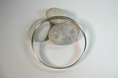 Flat Silver Bangle