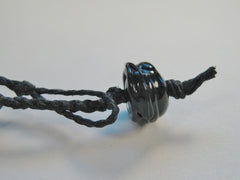 Black Flamework Glass Bead Necklace