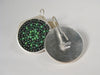 Dark Green Woven Japanese Seed Bead Earrings