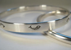 Boney Fish Bangle Bracelet-Elizabeth Prior