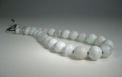 Flamework White Bead Necklace-Elizabeth Prior