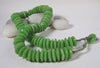 Flat Green Glass Beads