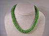Flat Green Glass Beads