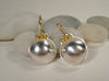 Sterling Silver Dome Earrings with 22K Gold Beads
