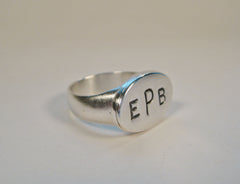 Sterling Silver Monogram Ring